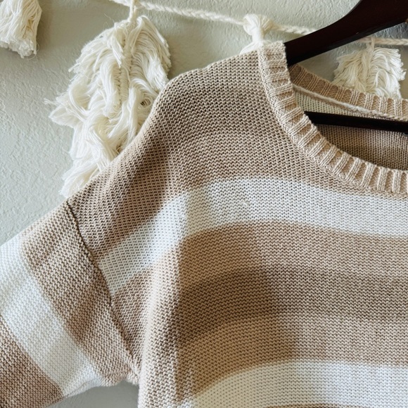 Eddie Bauer | 3/4 Sleeve Knit Striped Sweater - Picture 3 of 5